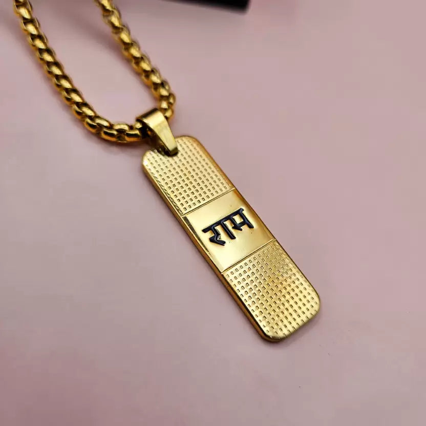 Shree Ram 18k Gold Plated with chain(24inch)
