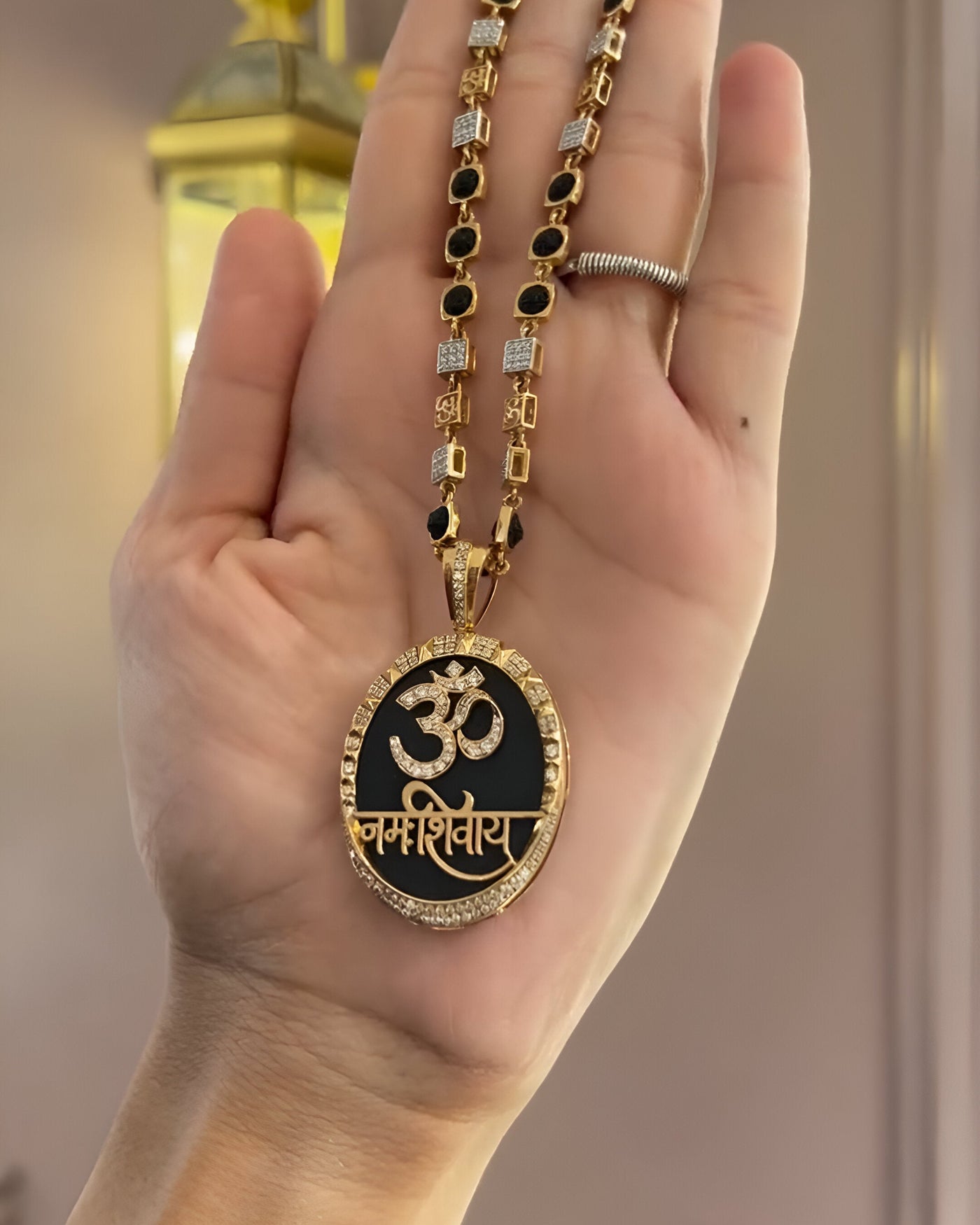 OM Rudraksh Chain Pandant
