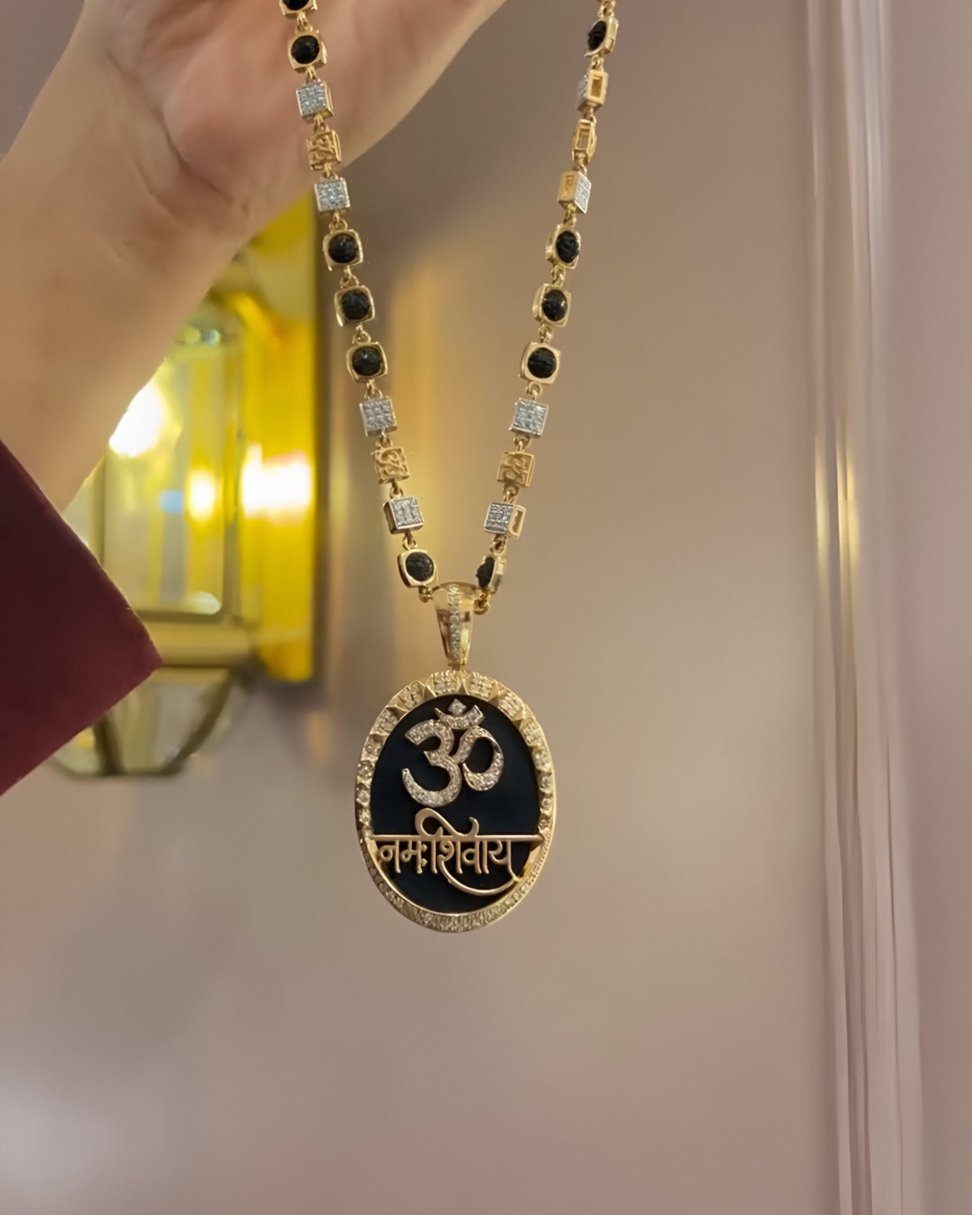 OM Rudraksh Chain Pandant