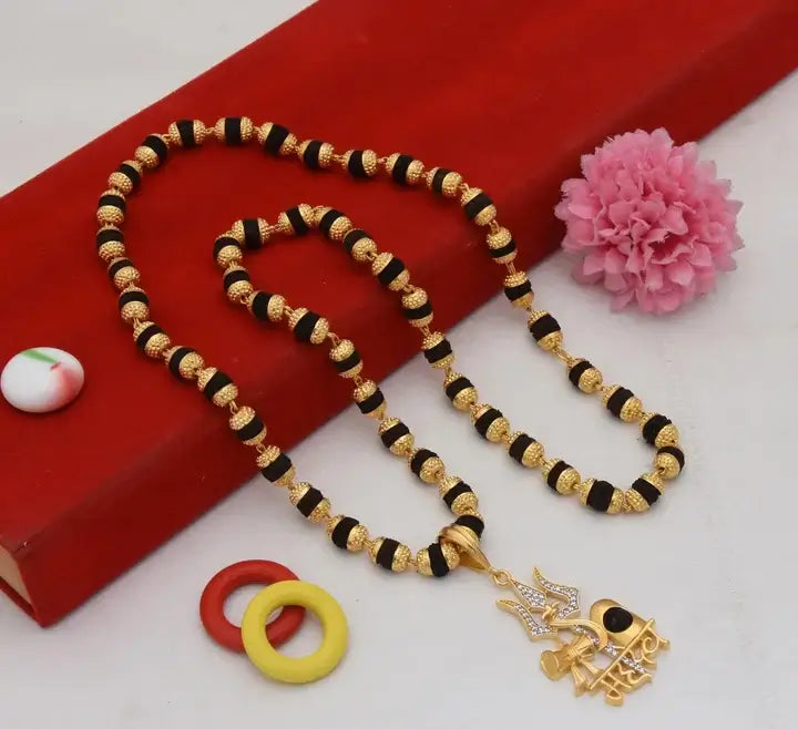 TRISHUL MAHADEV RUDRAKSH MALA